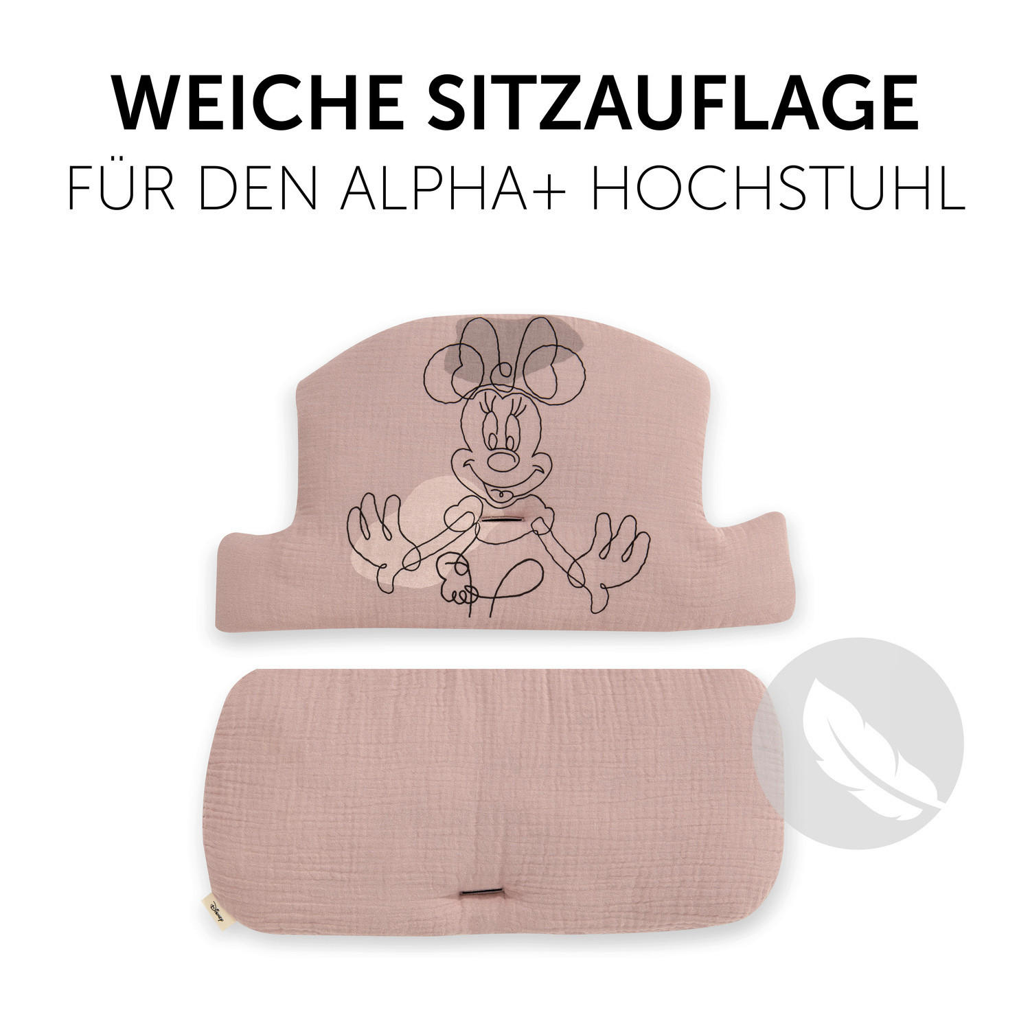 HOCHSTUHLEINLAGE MICKEY & MINNIE  - Altrosa, Trend, Textil (27/47/8cm) - Hauck