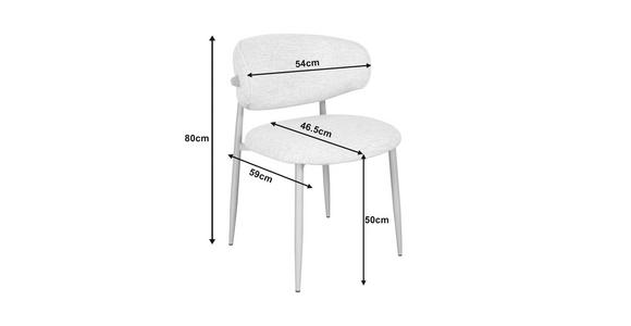 STUHL   Webstoff  Eichefarben, Beige  - Eichefarben/Beige, Design, Textil/Metall (54/80/59cm) - Novel
