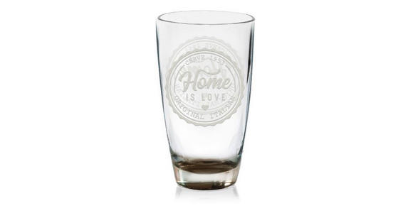 TRINKGLAS 370 ml  - Klar/Weiß, Trend, Glas (8,2/13,9cm) - Homeware