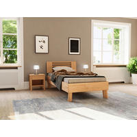 BETT - Naturfarben/Kernbuche, MODERN, Holz (100/200cm) - MID.YOU