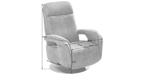 RELAXSESSEL Lederlook Relaxfunktion    - Eichefarben/Beige, LIFESTYLE, Holz/Textil (80/106/88cm) - Voleo