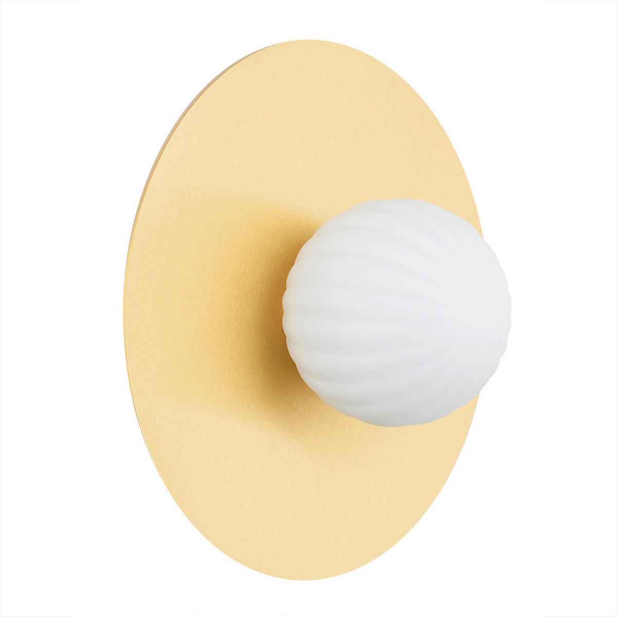 WANDLEUCHTE Paloma 15.5/30/30 cm   - Messingfarben/Weiß, KONVENTIONELL, Glas/Metall (15.5/30/30cm)