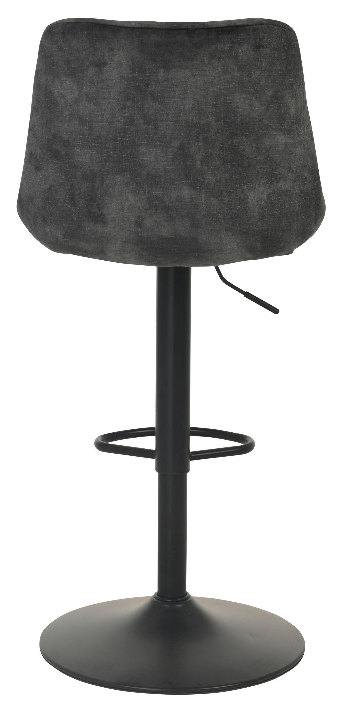 BARSKI STOL, siva  - siva/črna, Design, kovina/tekstil (47/93.5-114.5/52cm) - Carryhome