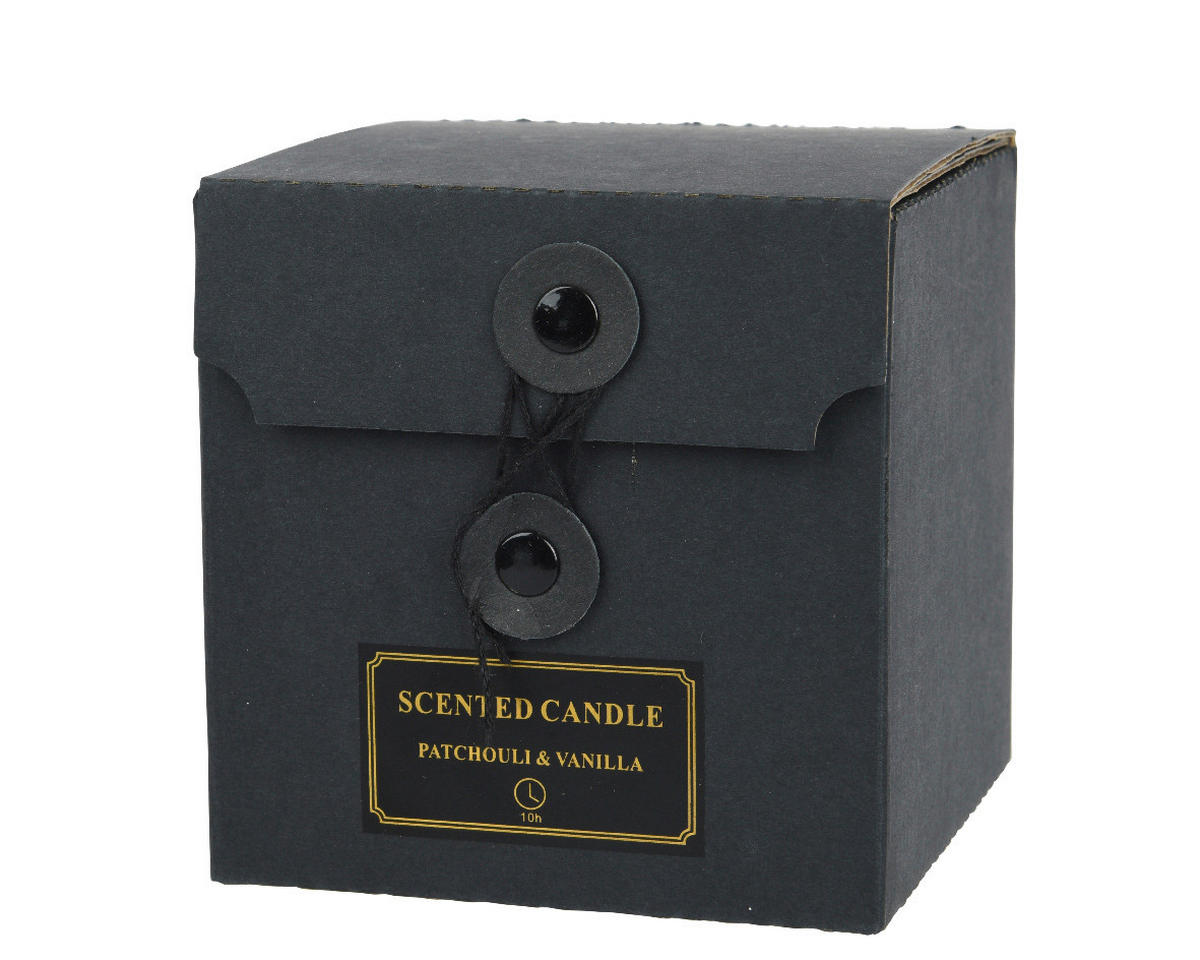 SVÍČKA VE SKLE S VÍČKEM  - Design (9,20/9,20/9,20cm)