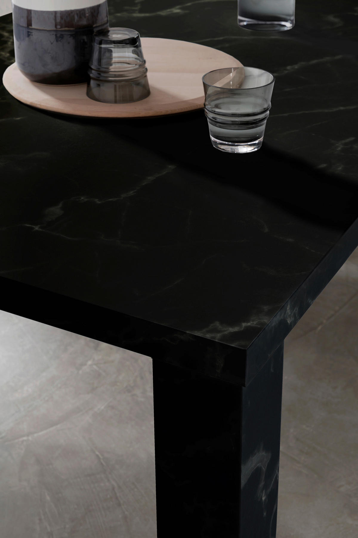 ESSTISCH rechteckig Schwarz  - Schwarz, MODERN, Holzwerkstoff (180/90/76cm) - Livetastic