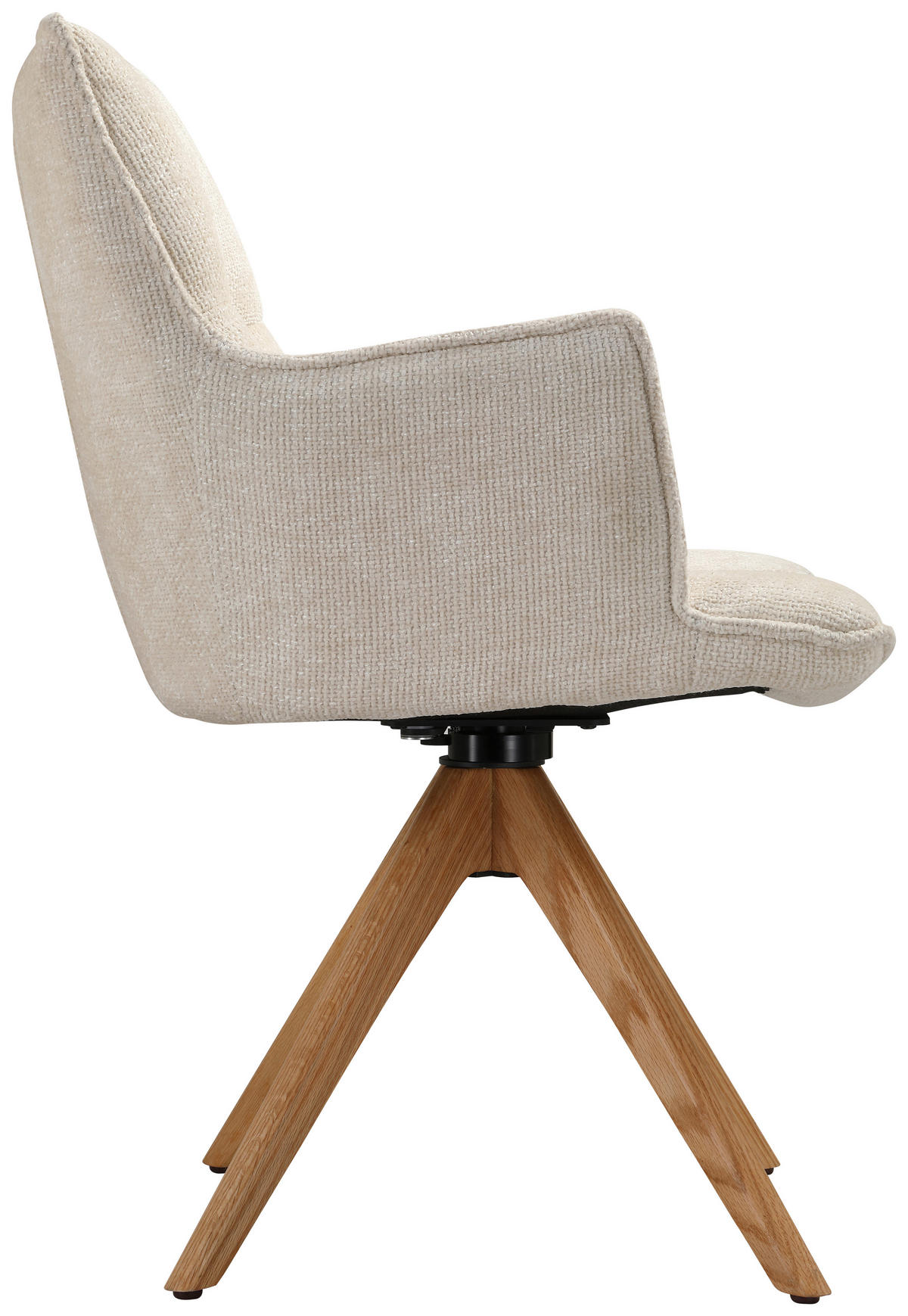ARMLEHNSTUHL  in Eisen Chenille  - Eichefarben/Beige, Design, Holz/Textil (59,5/88,5/63cm) - Novel