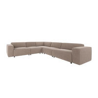 SOFFA i beige  - beige/svart, Klassisk, metall/trä (297/70/297cm) - Rowico