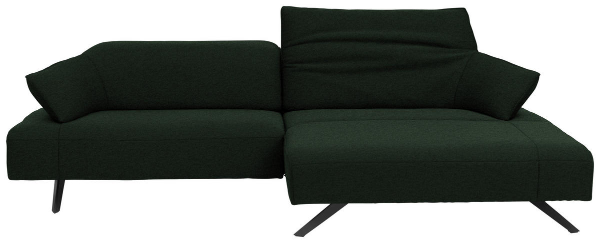 ECKSOFA in Struktur Grün  - Anthrazit/Grün, Design, Textil/Metall (276/165cm) - Himolla