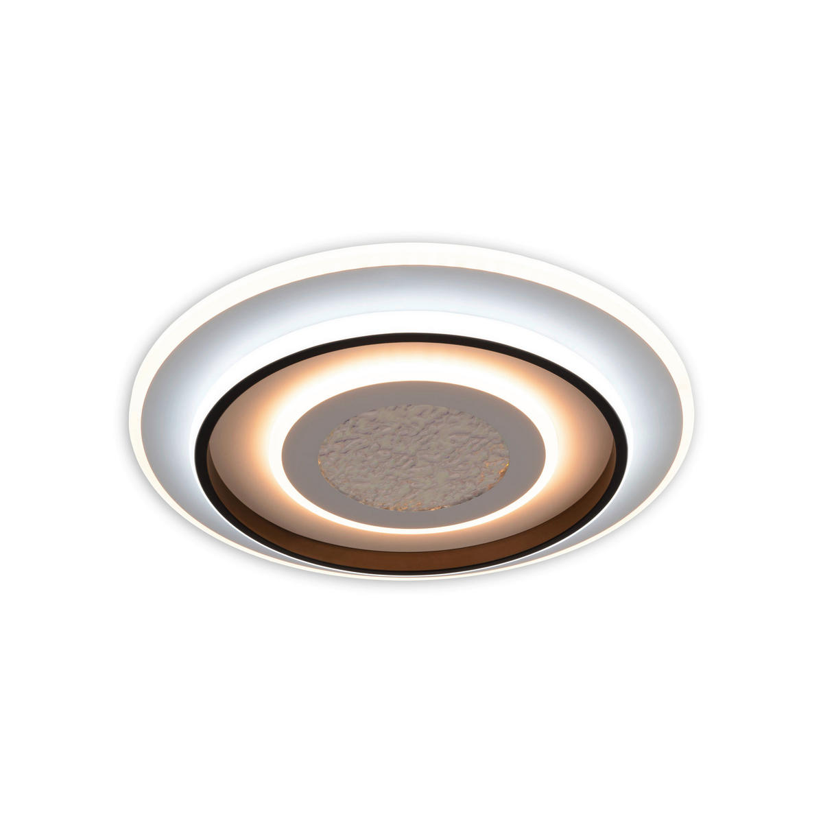 LED-DECKENLEUCHTE Deckenleuchte STELIOS 45/45/6 cm   - Schwarz/Weiß, Design, Kunststoff/Metall (45/45/6cm) - Näve