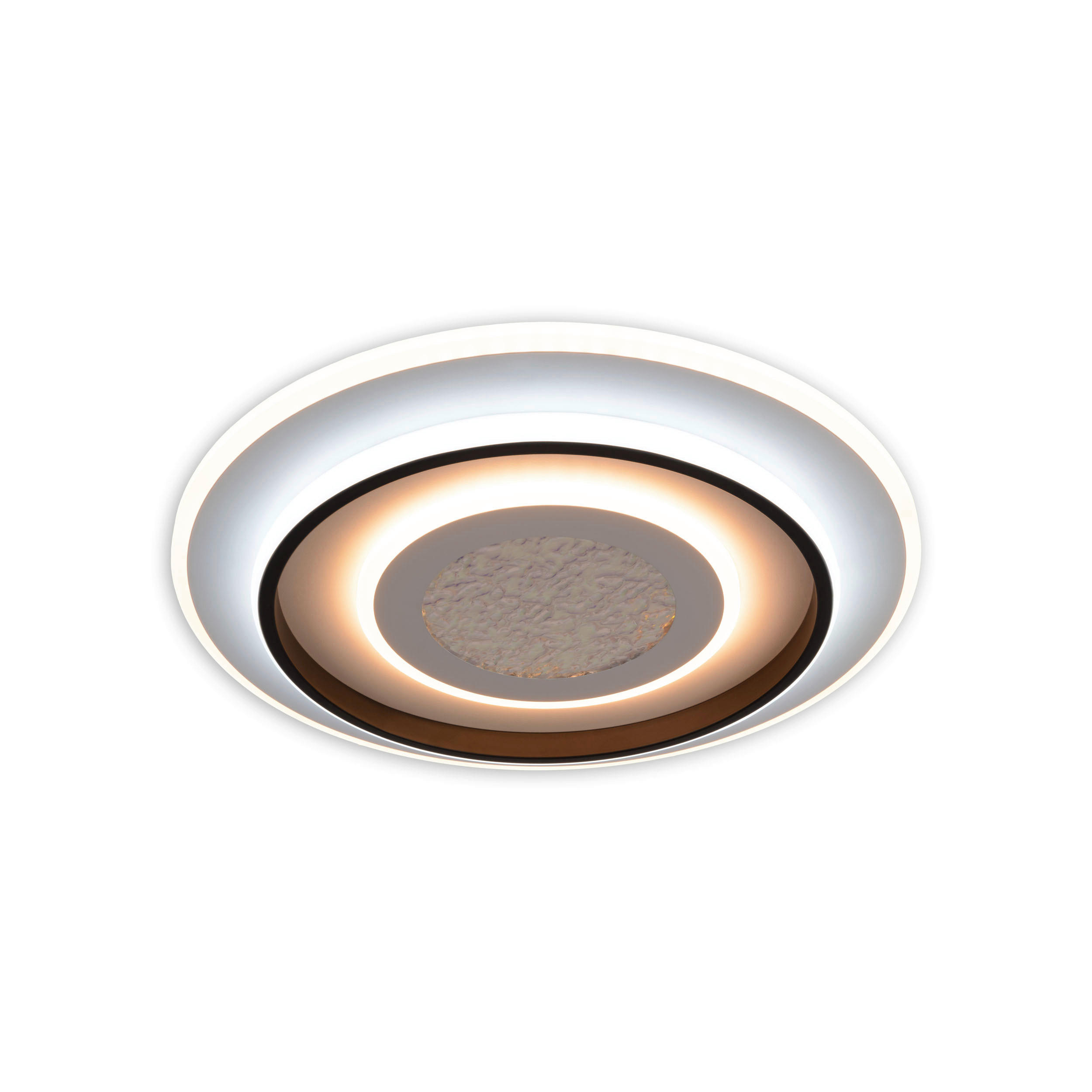 Thumbnail - Näve Led-Deckenleuchte Deckenleuchte Stelios, Schwarz, Weiß, Metall, Kunststoff, 45x6x45 cm, Farben fixierbar, Lampen & ...