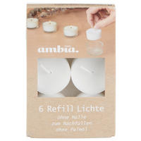 TEELICHT 6 Stück  - Weiß, Basics, Kunststoff (3,8/1,7cm) - Ambia Home