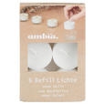 TEELICHT 6 Stück  - Weiß, Basics, Kunststoff (3,8/1,7cm) - Ambia Home