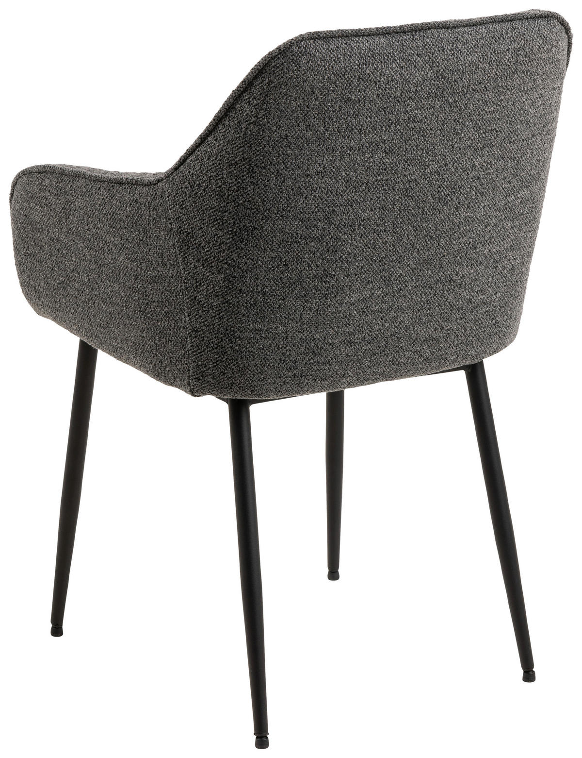 ŽIDLE S PODRUČKAMI, buklé, šedá - šedá/černá, Moderní, kov/textil (58/83/55cm) - MID.YOU