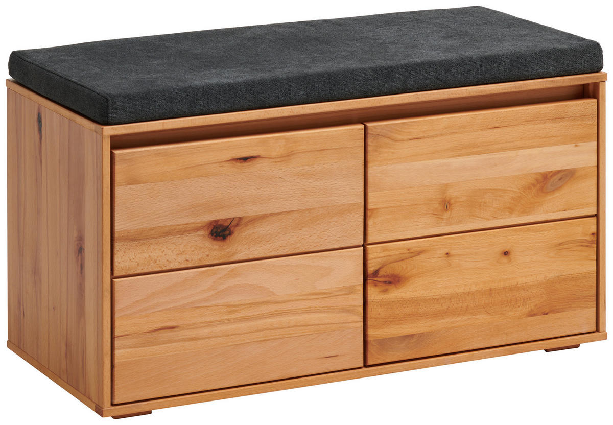 GARDEROBENBANK 85/43/38 cm  - Schwarz/Kernbuche, Natur, Holz/Holzwerkstoff (85/43/38cm) - Cantus