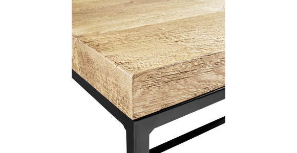 COUCHTISCH in Holz, Metall 100/60/40 cm  - Eichefarben/Schwarz, Design, Holz/Metall (100/60/40cm) - Novel