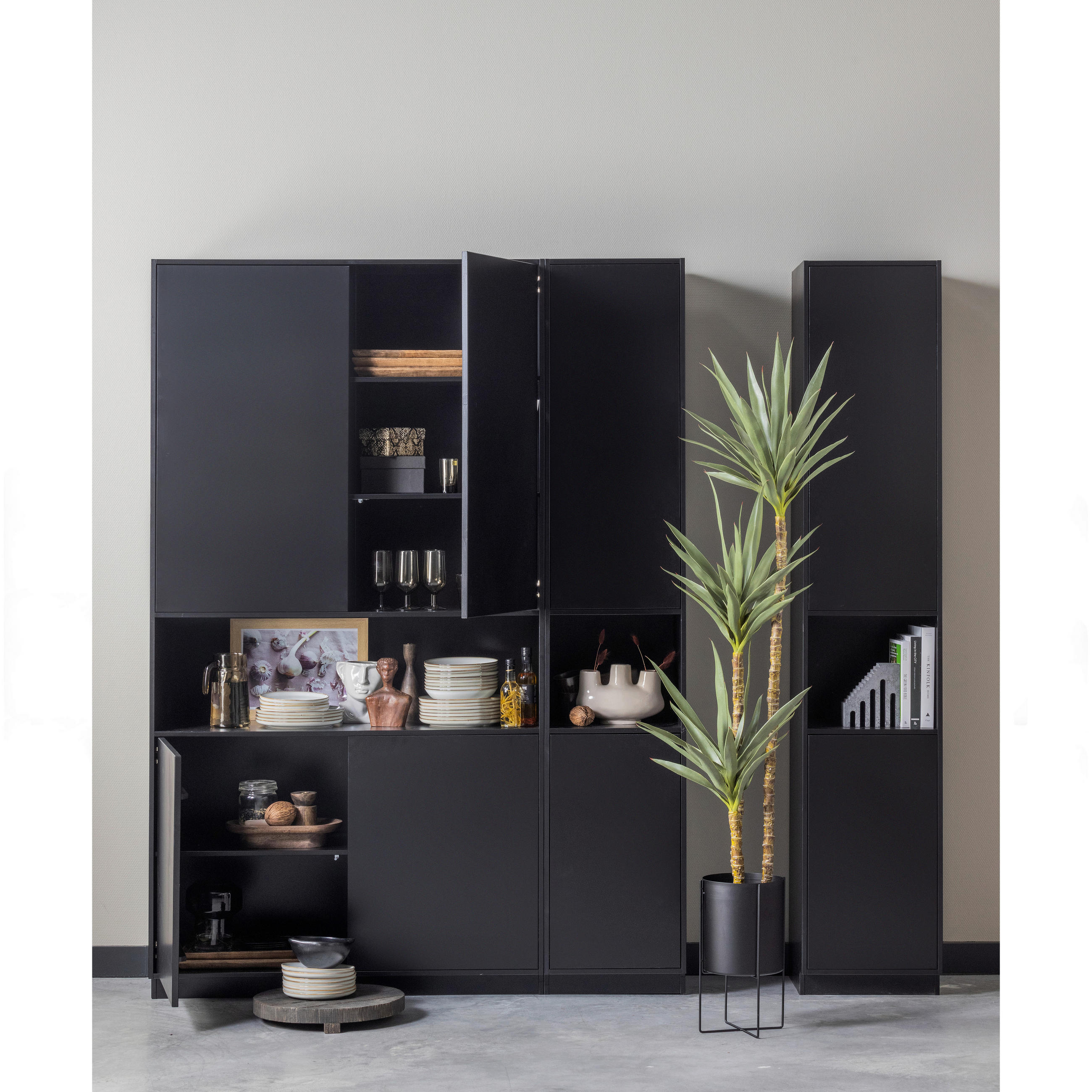 BUFFET 110/210/40 cm  in Schwarz  - Schwarz, Design, Holz (110/210/40cm) - Livetastic