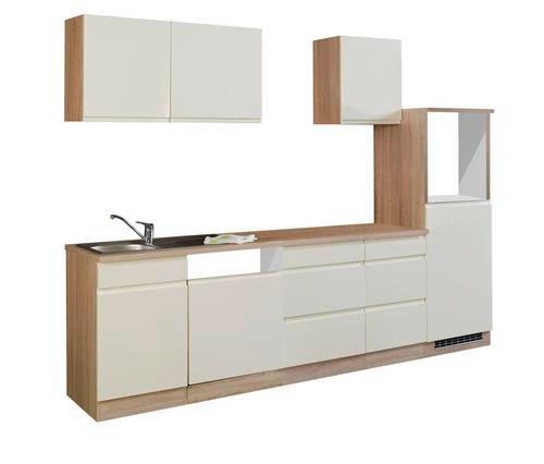 KÜCHENLEERBLOCK 280 cm in Creme, Sonoma Eiche - Creme/Sonoma Eiche, Basics, Holzwerkstoff (280cm) - Held