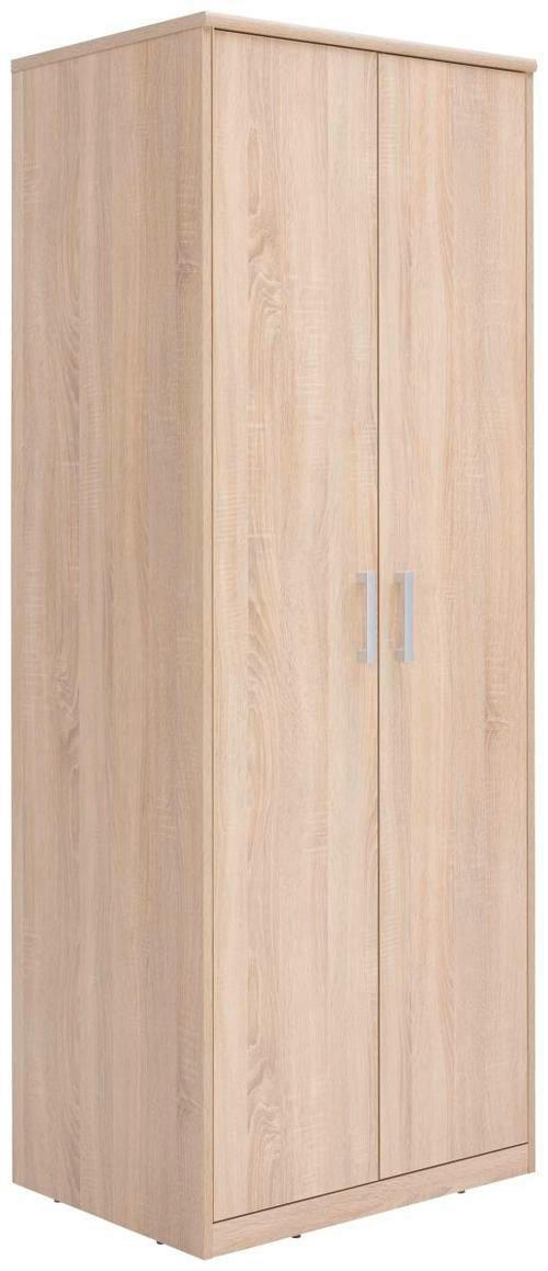 DREHTÜRENSCHRANK 72/194/54 cm 2-türig Sonoma Eiche  - Silberfarben/Sonoma Eiche, Basics, Holzwerkstoff/Metall (72/194/54cm) - Xora