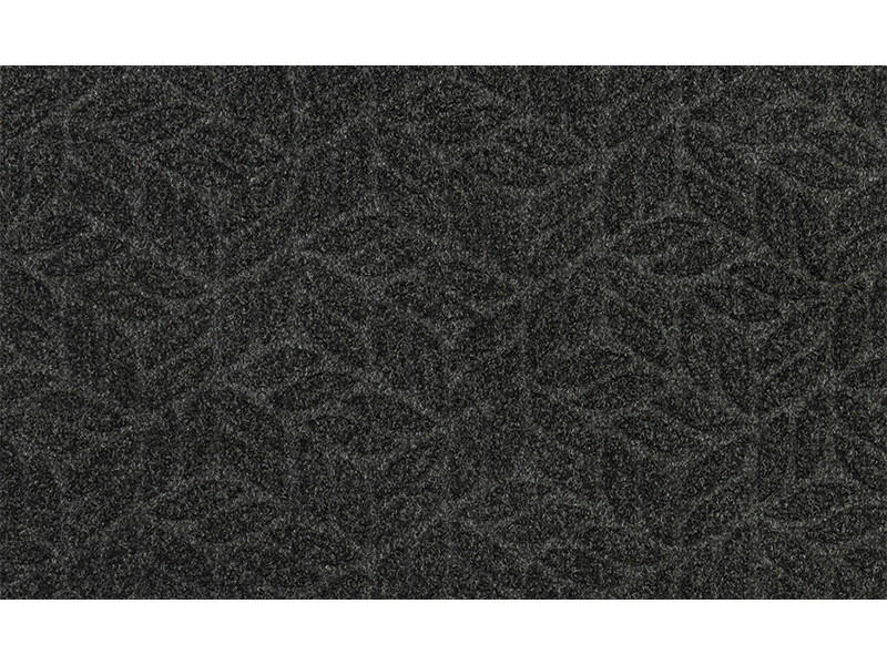 FUßMATTE 45/75 cm Dune Leaves dark grey  - Dunkelgrau, KONVENTIONELL, Kunststoff/Textil (45/75cm) - wash+dry