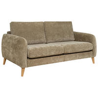 2,5-SITS SOFFA i sammet brun  - brun/ekfärgad, Klassisk, metall/trä (182/81/92cm) - Best Price