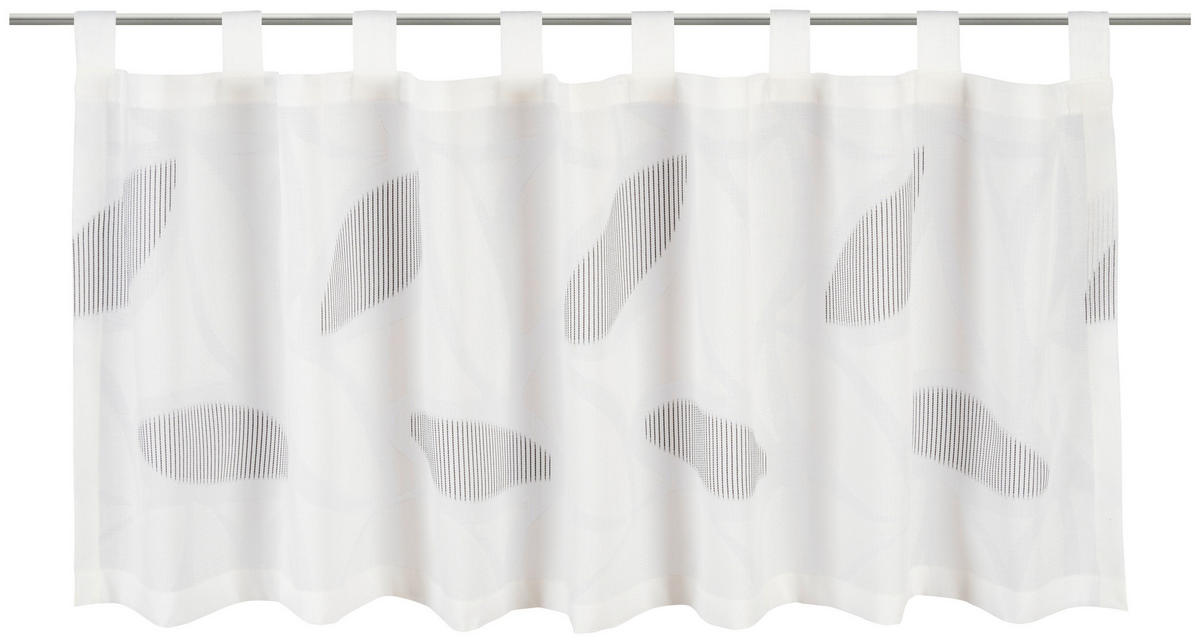 KURZGARDINE   150/60 cm   - Schwarz/Weiß, KONVENTIONELL, Textil (150/60cm) - Esposa