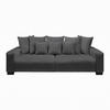 BIG SOFFA i grafitfärgad  - grafitfärgad/svart, Modern, trä (246/93/124cm) - MID.YOU