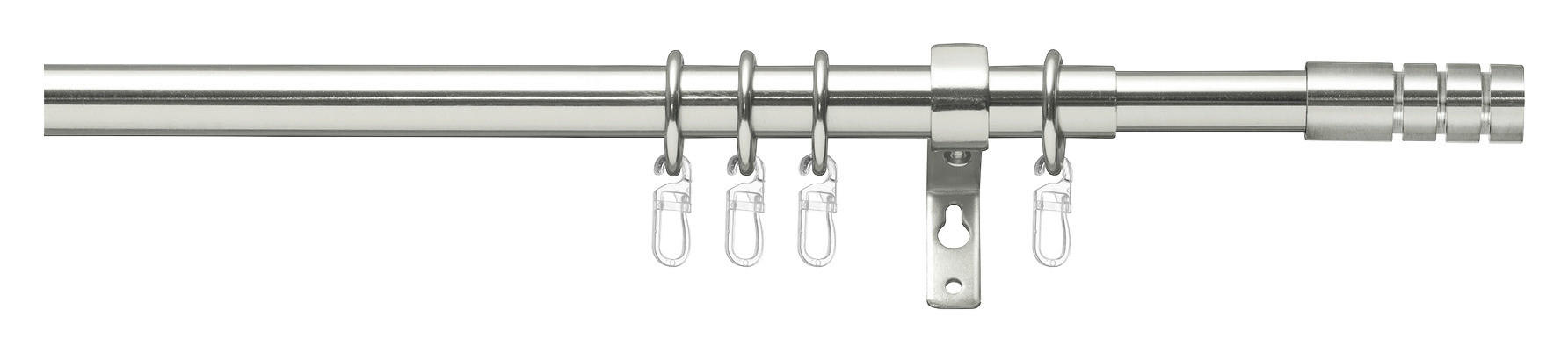 Rundstangengarnitur 1-lfg Ada Edelstahlfarben L: 120-230cm