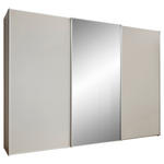 SCHWEBETÜRENSCHRANK  in Sandfarben  - Sandfarben/Alufarben, KONVENTIONELL, Glas/Holzwerkstoff (249/222/68cm) - Moderano