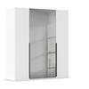 DREHTÜRENSCHRANK in Grau, Weiss  - Weiss/Graphitfarben, Trend, Glas/Holzwerkstoff (201/223/61cm) - Rauch Möbel