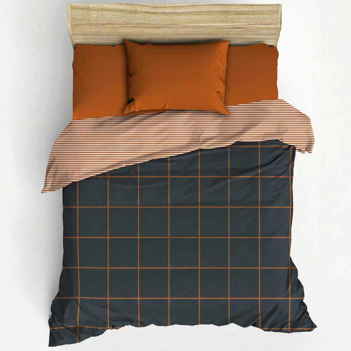 BETTWÄSCHE 135/200 cm  - Multicolor/Dunkelblau, Basics, Textil (135/200cm)