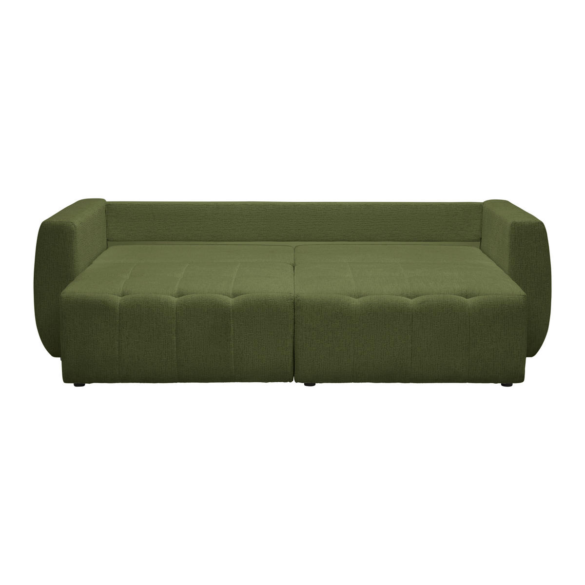 SCHLAFSOFA in Chenille, Jacquard Olivgrün  - Schwarz/Braun, Kunststoff/Textil (245/74-90/104cm) - MID.YOU