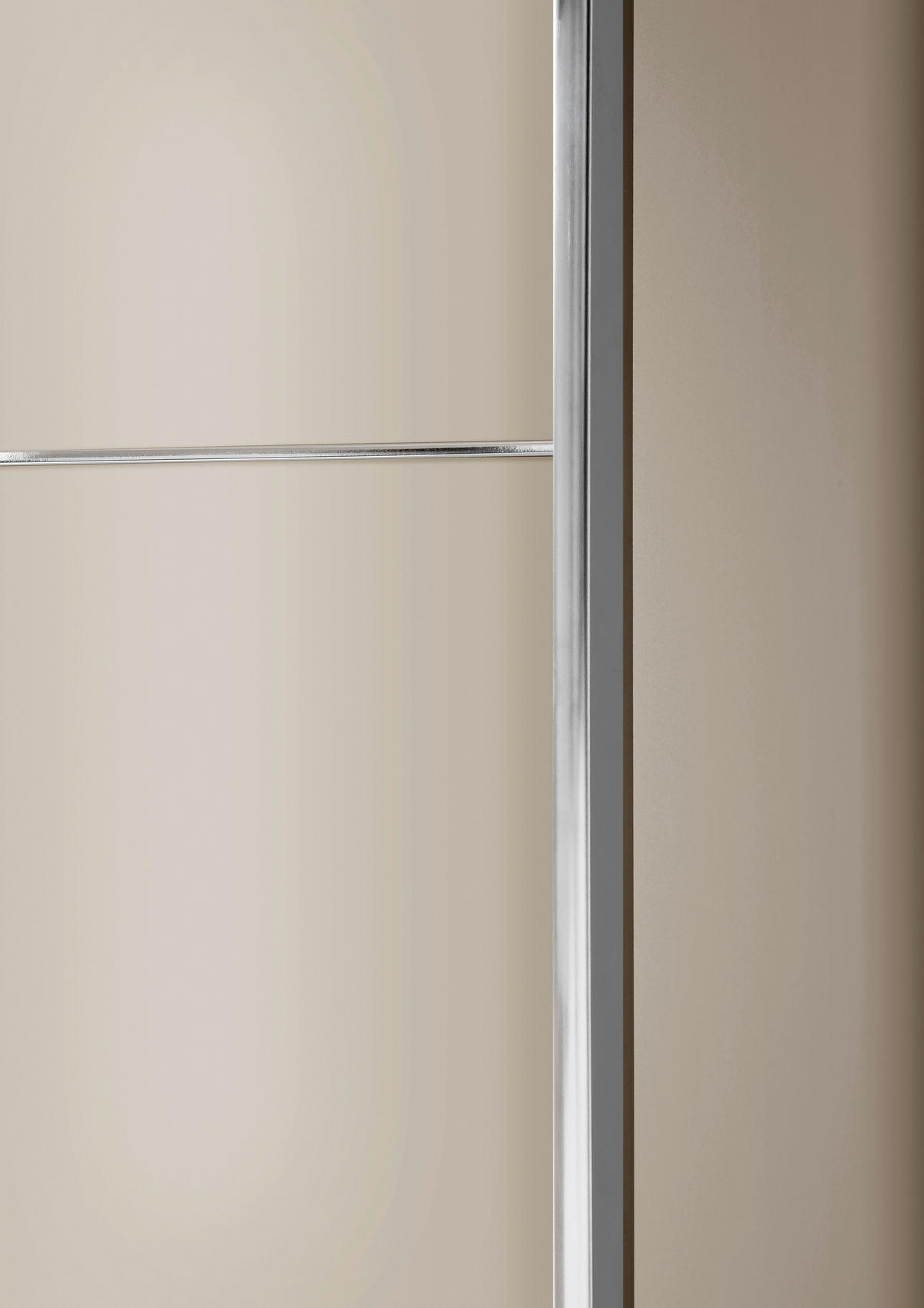 SCHWEBETÜRENSCHRANK 225/236/67 cm 3-türig Champagner  - Chromfarben/Champagner, MODERN, Glas/Holzwerkstoff (225/236/67cm) - Chameo