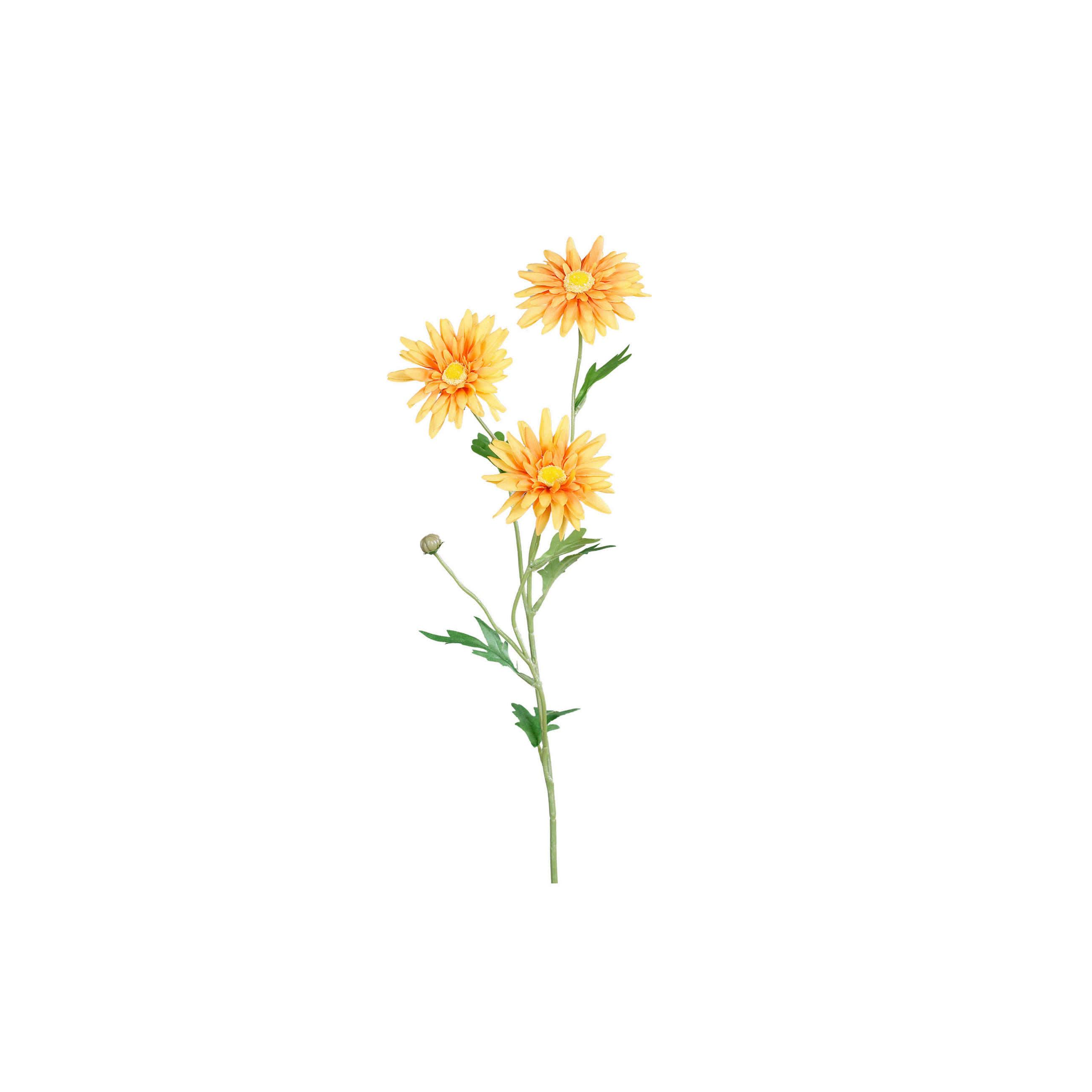 KUNSTBLUME - Orange/Grün, Basics, Kunststoff/Textil (58cm)