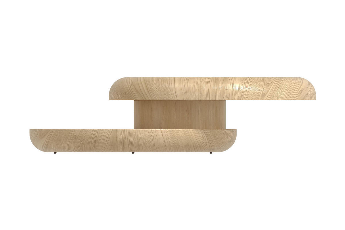 COUCHTISCH furniert 90/90/35 cm rund Naturfarben  - Naturfarben, MODERN, Holzwerkstoff (90/90/35cm) - Livetastic