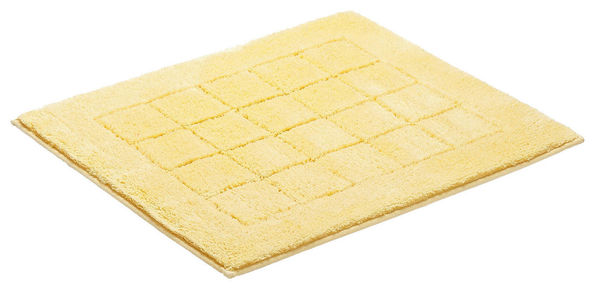 BADEMATTE Exclusive Gelb 55/65 cm  - Gelb, Basics, Kunststoff/Textil (55/65cm) - Vossen