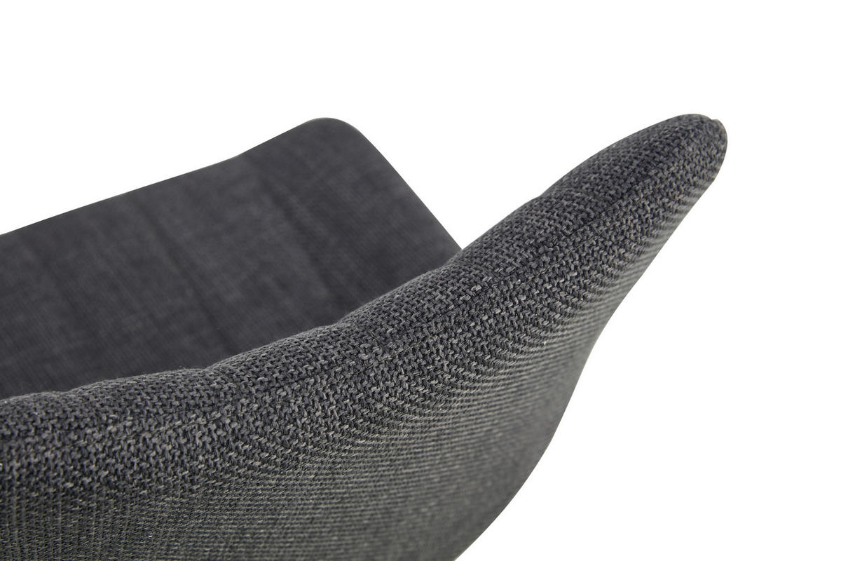 STUHL-SET 2 Stück  in Webstoff  - Anthrazit/Schwarz, MODERN, Textil/Metall (53/86/59cm) - MID.YOU