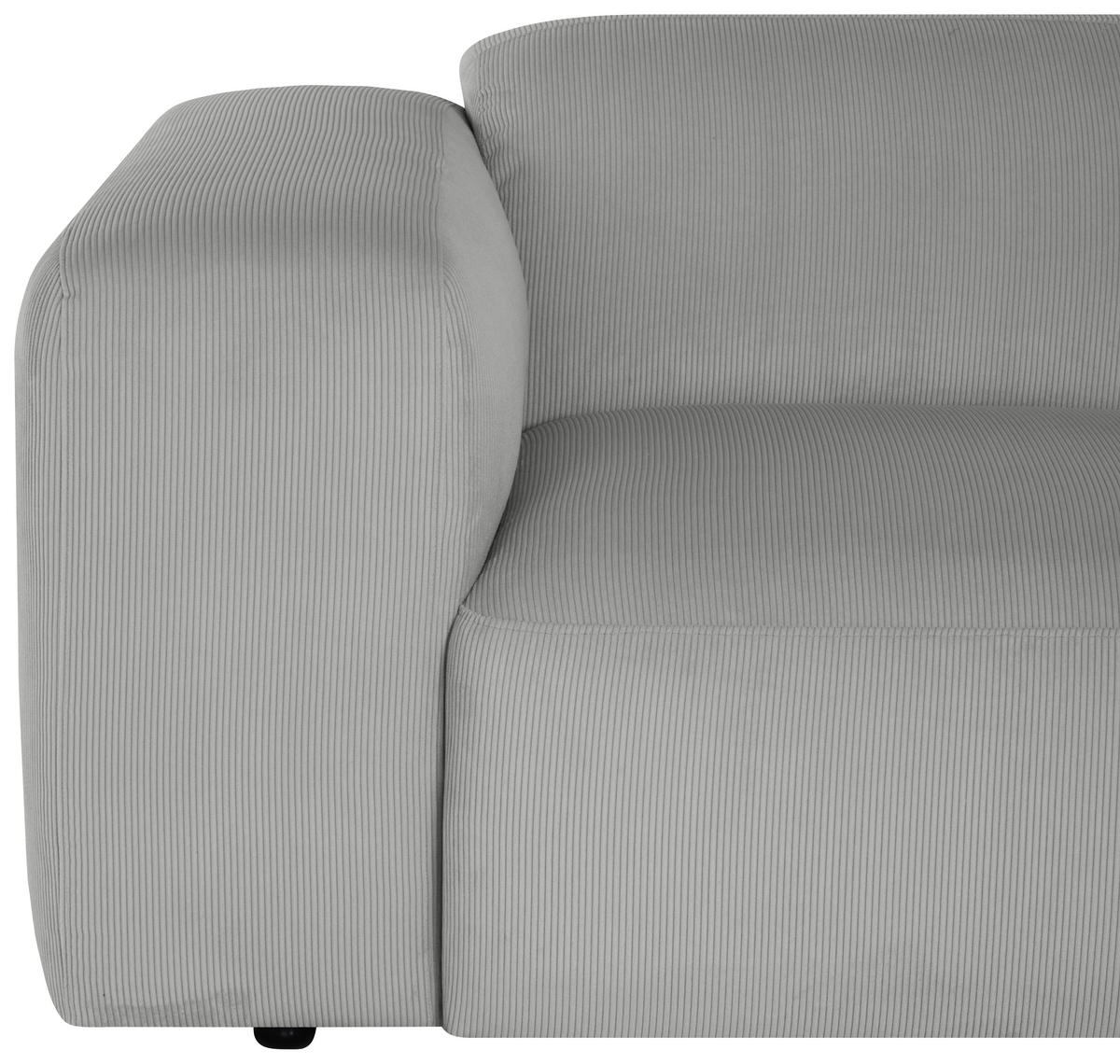 HÖRNSOFFA i manchester ljusgrå  - ljusgrå/svart, Design, textil/plast (252/170cm) - MID.YOU