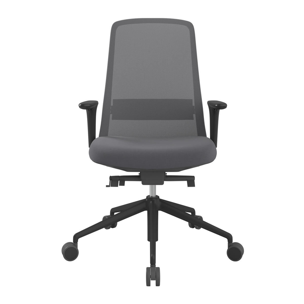 DREHSTUHL Grau, Schwarz, Dunkelgrau  - Dunkelgrau/Schwarz, MODERN, Kunststoff/Textil (70/103-115/70cm)