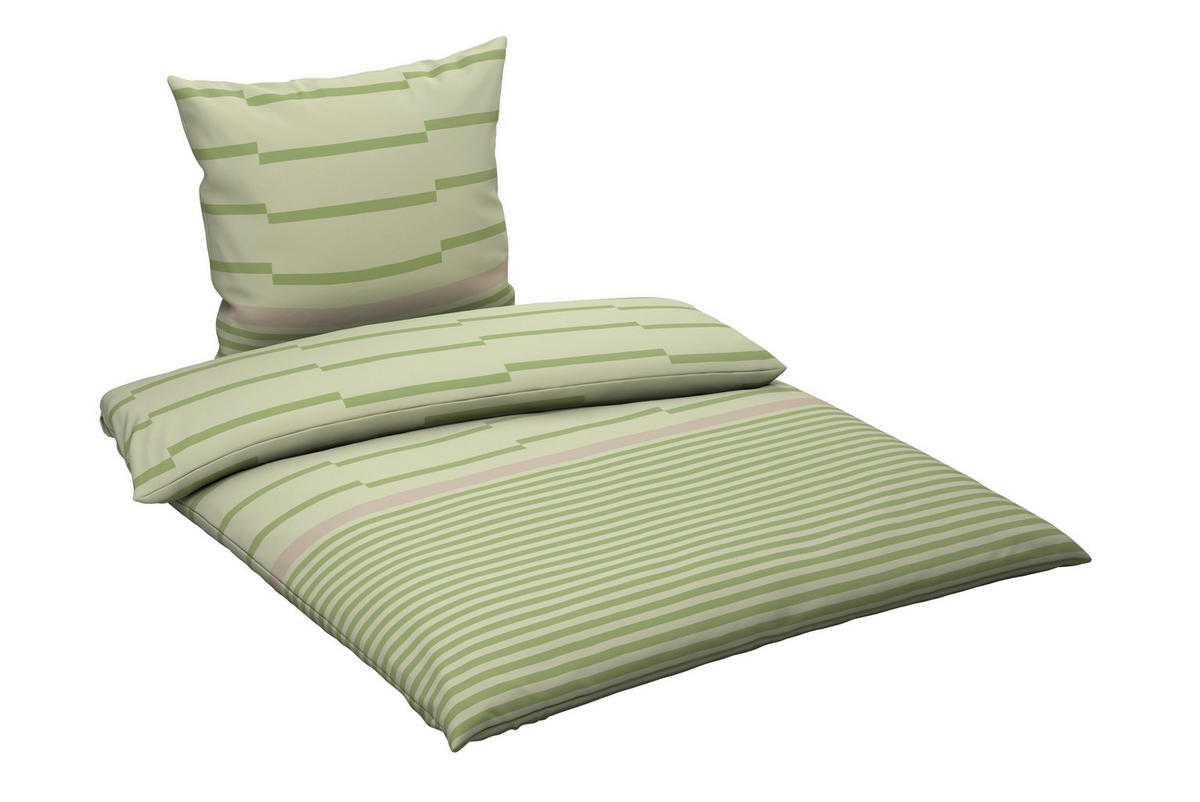 BETTWÄSCHE 2-teilig 135/200 cm  - Grün, Textil (135/200cm) - Bio:Vio