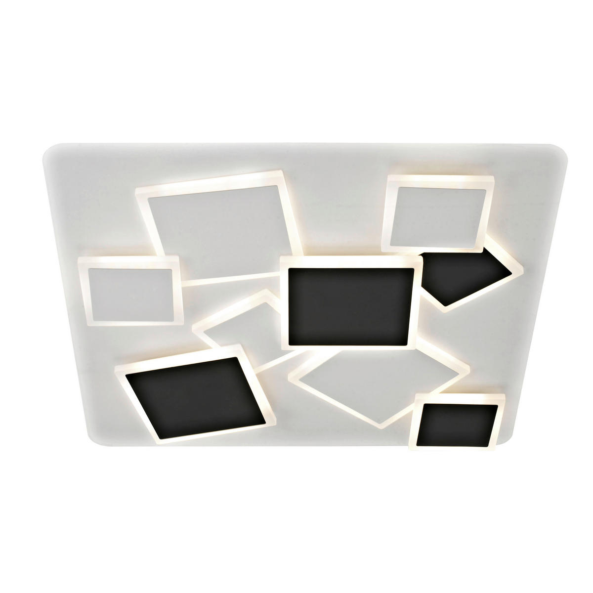 LED-DECKENLEUCHTE LED Deckenleuchte VINCENT 46,8/46,8/6 cm   - Weiß, Design, Kunststoff/Metall (46,8/46,8/6cm) - Näve