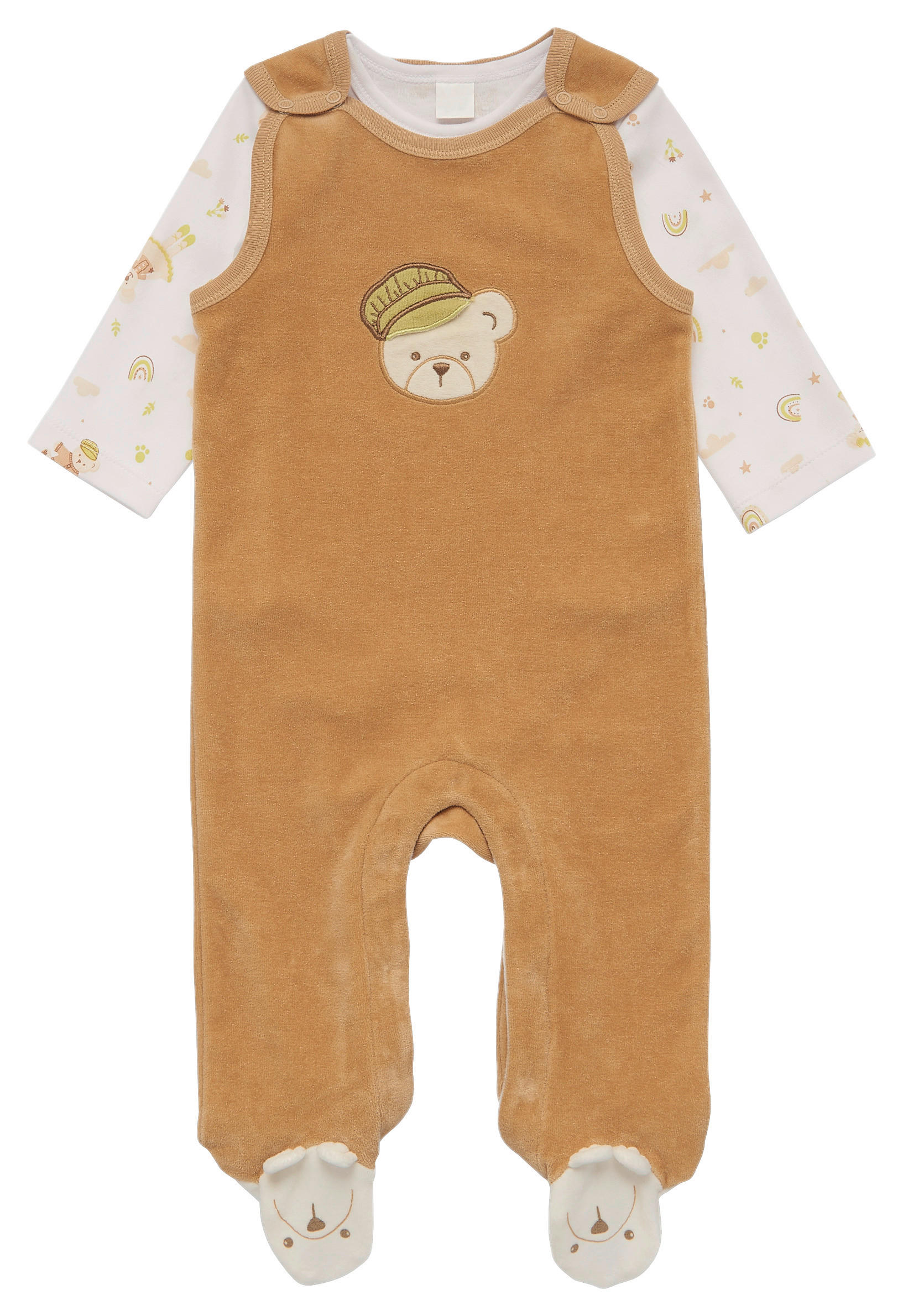 BABYBEKLEIDUNGSSET Mila & Bobby 2-teilig  - Braun/Weiß, Basics, Textil (62/68null) - Patinio