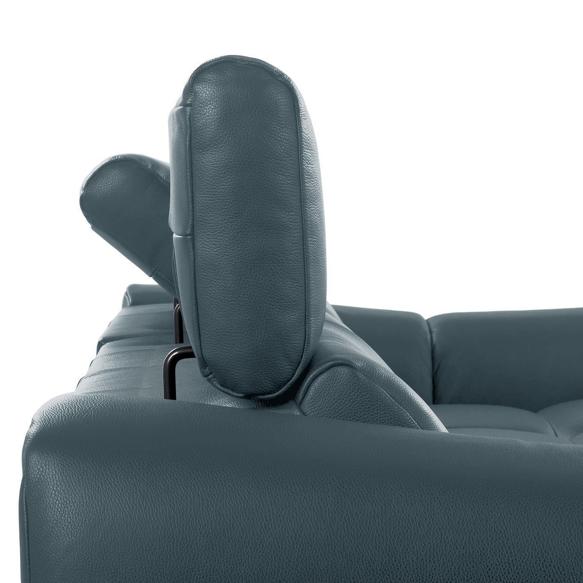 ECKSOFA  Echtleder Dunkelblau  - Schwarz/Dunkelblau, Design, Leder/Kunststoff (274/177cm) - Livetastic