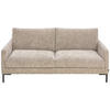 3-SITZER-SOFA Webstoff Greige  - Greige/Schwarz, KONVENTIONELL, Textil/Metall (196/78/90cm) - Hom`in