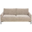 3-SITZER-SOFA Webstoff Greige  - Greige/Schwarz, KONVENTIONELL, Textil/Metall (196/78/90cm) - Hom`in