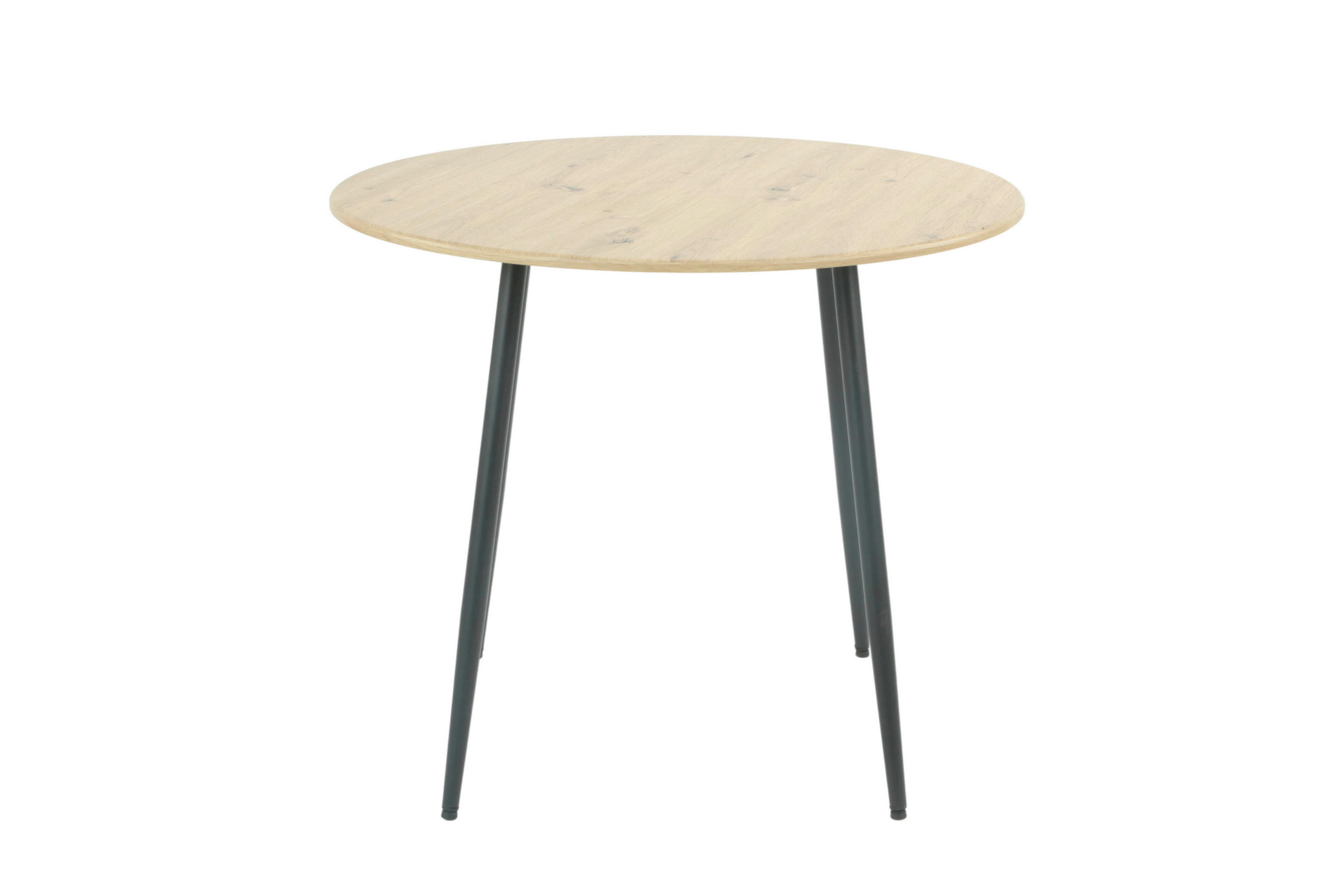 ESSTISCH 90/76/90 cm Nachbildung  Metall, Holzwerkstoff rund Schwarz, Eiche Artisan  - Schwarz/Eiche Artisan, MODERN, Holzwerkstoff/Metall (90/76/90cm) - P & B