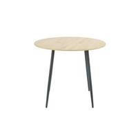 ESSTISCH 90/76/90 cm Nachbildung  Metall, Holzwerkstoff rund Schwarz, Eiche Artisan  - Schwarz/Eiche Artisan, MODERN, Holzwerkstoff/Metall (90/76/90cm) - P & B
