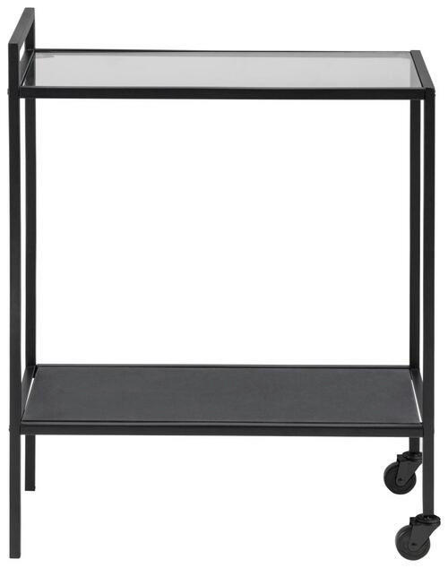 SERVERINGSVAGN i klar  - klar/svart, Basics, metall/glas (60/75/30cm) - MID.YOU