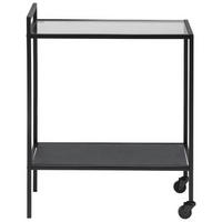 SERVIERWAGEN Klar  - Klar/Schwarz, Basics, Glas/Kunststoff (60/75/30cm) - MID.YOU