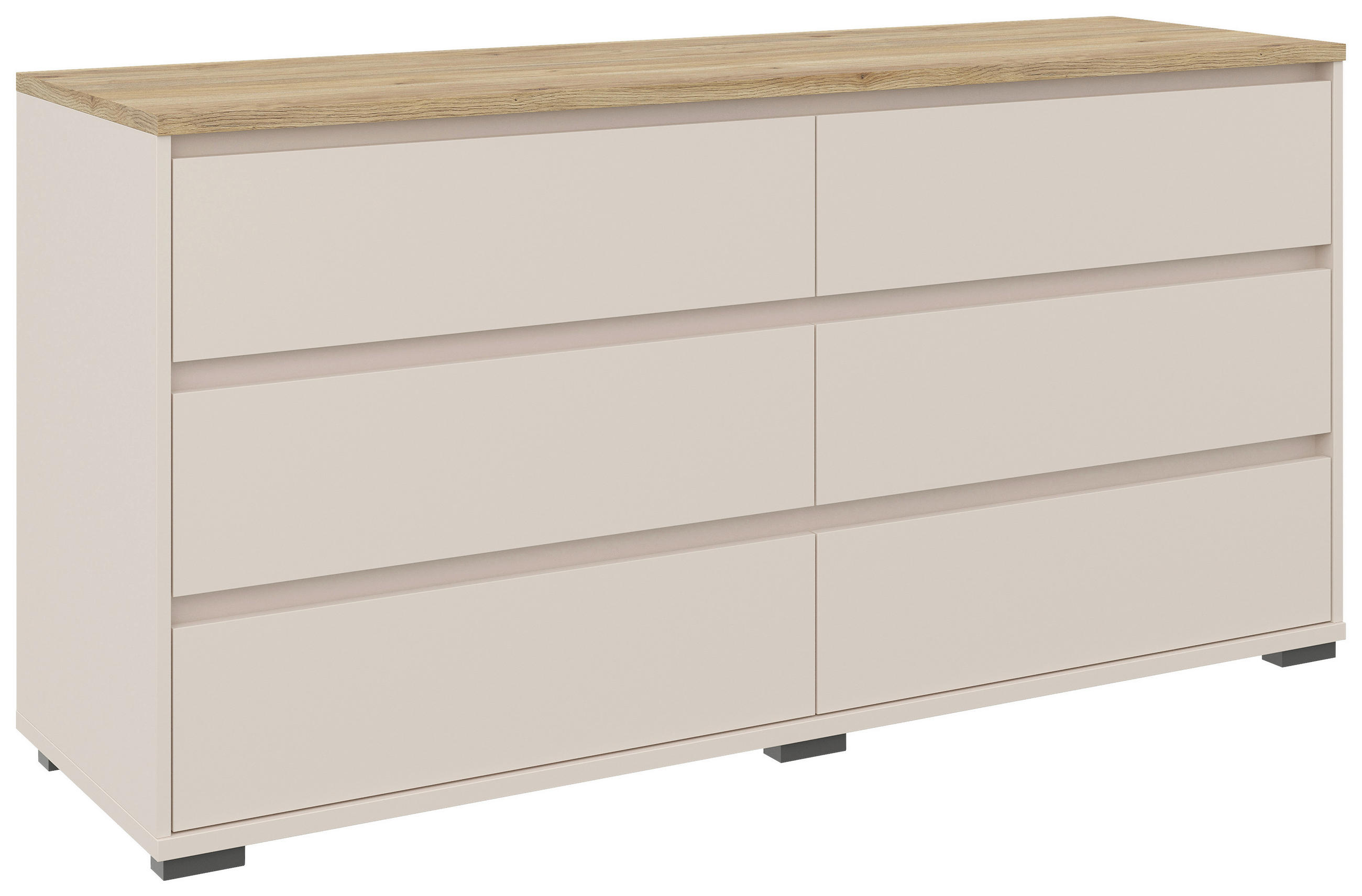 SIDEBOARD  160,1/78,9/48 cm 6 Schublade(n)  - Kaschmir/Eichefarben, Design, Holzwerkstoff/Kunststoff (160,1/78,9/48cm) - Carryhome