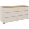 SIDEBOARD  160,1/78,9/48 cm 6 Schublade(n)  - Kaschmir/Eichefarben, Design, Holzwerkstoff/Kunststoff (160,1/78,9/48cm) - Carryhome